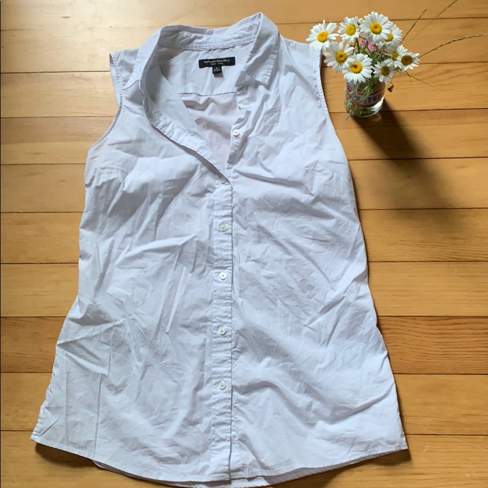 Banana republic white button up, sleeveless